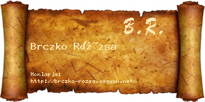 Brczko Rózsa névjegykártya